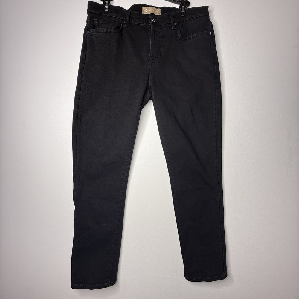 7 for All Mankind Black Jeans Size 29 Women's Straight Leg